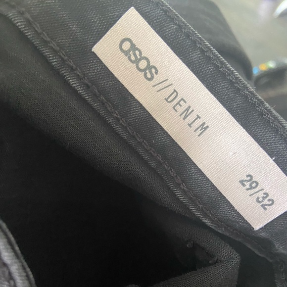 ASOS High Rise Ridley Skinny Jeans In Washed Black - Picture 8 of 9